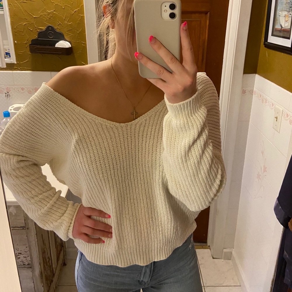 Twist back sweater